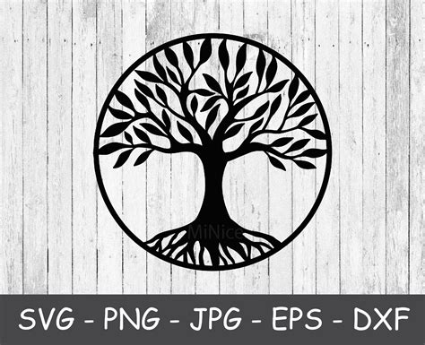 Tree Of Life Svg Tree Svg Tree Of Life Png Tree Silhouette Etsy