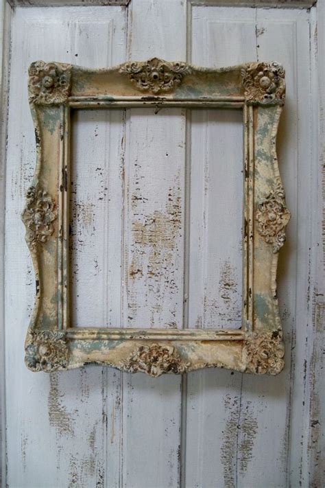 Romantic love cards with your photo frames. Weathered ornate picture frame large shabby by ...