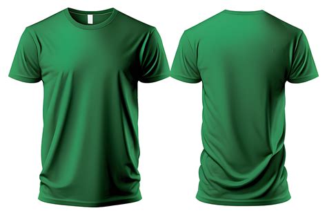 Plain Green T Shirt Mockup Template With Viewfront Back Edited Ai