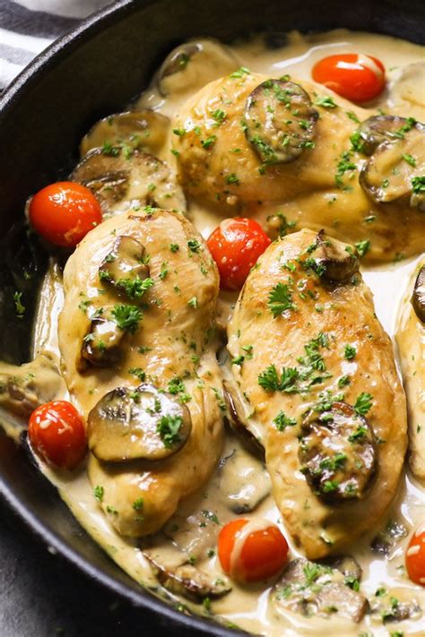 Add spinach and stir until wilted, and then, add the parsley. Creamy Chicken Marsala - this is a photo of delicious ...
