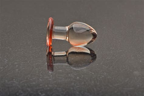 Glass Butt Plug Medium Light Citrus Gem Borosilicate Body Safe Glass Sex Toy Anal Plug