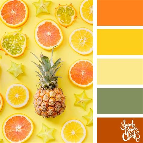 Pineapples Citrus Colors Summer Color Palettes Click For More