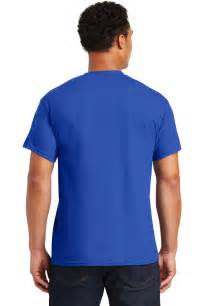 Slightly longer vented back, embroidered logo, royal blue, slim fit. Gildan® - DryBlend® 50 Cotton/50 Poly T-Shirt | 50/50 ...