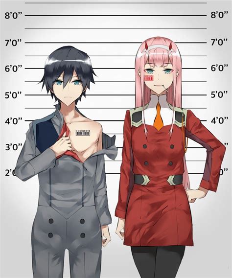 Zero Two 002 X Hiro 016 Darling In The Franxx Gg Anime Awesome