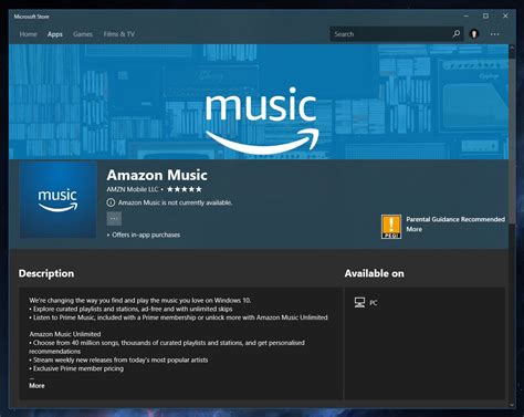 Amazon Music Shows Up In The Microsoft Store On Windows 10 Windows