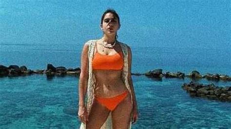 Sara Ali Khan Gives Fans Daily Dose Of Vitamin Sea In Orange Bikini