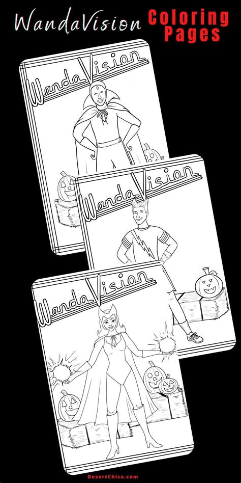 WandaVision Coloring Pages in 2021 | Superhero coloring pages, Super