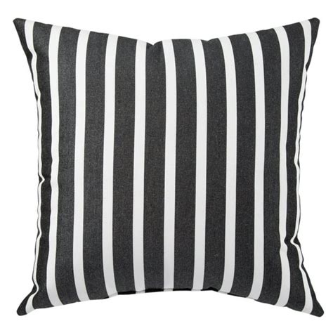 26 Black And White Striped Outdoor Patio Square Throw Pillow Walmart