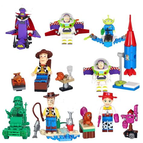 Toy Story Buzz Lightyear Woody Emperor Zurg 8pcs Lego Minifigure Toys Set