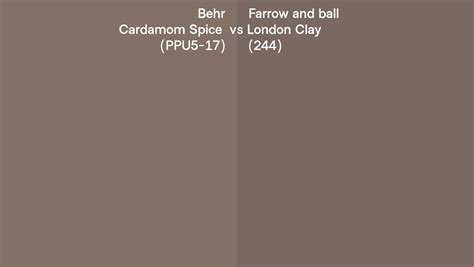 Behr Cardamom Spice Ppu5 17 Vs Farrow And Ball London Clay 244 Side