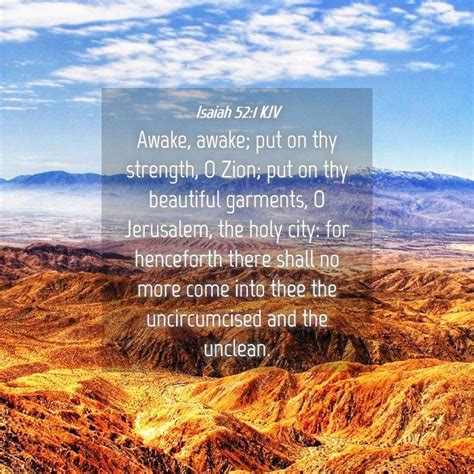Isaiah 521 Kjv Awake Awake Put On Thy Strength O Zion Put On