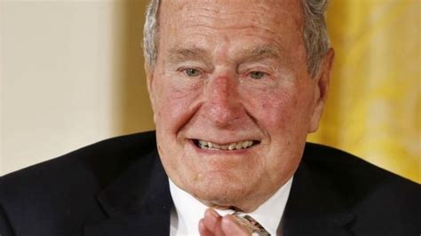 George Hw Bush In Hospital With Neck Injury After Fall Bbc News