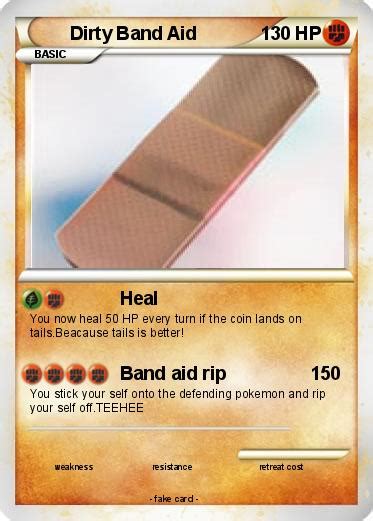 Pokémon Dirty Band Aid Heal My Pokemon Card
