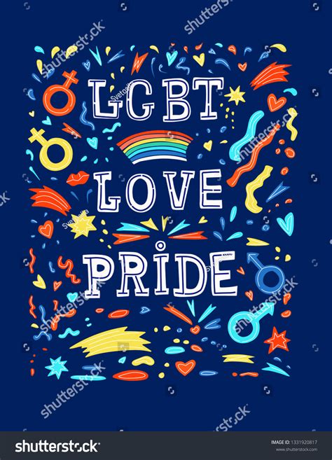 conceptual colorful poster lgbt slogan text stock vector royalty free 1331920817 shutterstock