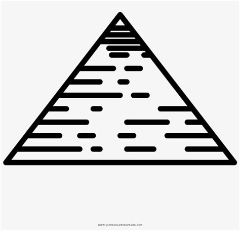 Egyptian Pyramid Coloring Page Piramide De Egipcio Dibujo PNG Image