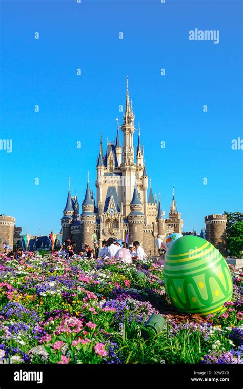 Beautiful Cinderella Castle The Icon Of Tokyo Disneyland In Tokyo