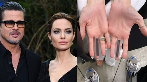 Angelina Jolie S Tattoo On Her Middle Finger Related To Ex Husband Brad Pitt Find Out