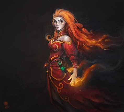 Free Download Hd Wallpaper Dota Lina One Person Black Background