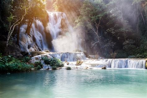 Premium Photo Kuang Si Waterfall Tat Guangxi Luang Prabang Laos