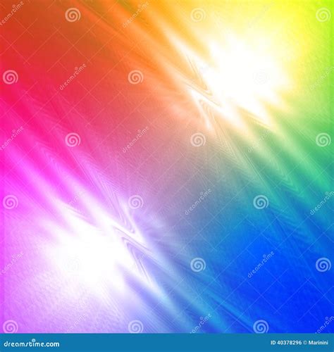 Abstract Motley Rainbow Background With Shining Lines And Waves Stock