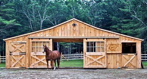 36x24 Low Profile Horse Barns Barn Stalls Horse Stalls Small Horse