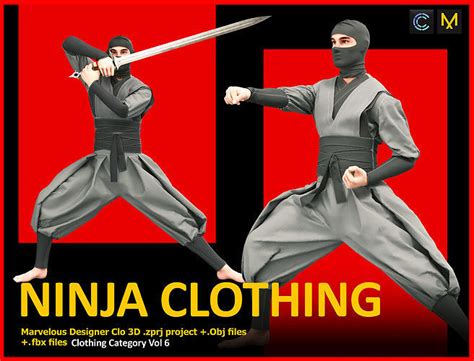 3d Model Ninja Clothing 1 Vr Ar Low Poly Cgtrader