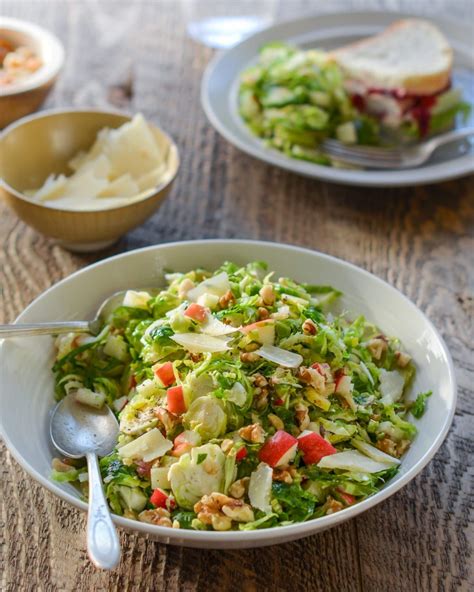 brussels sprout salad with apples walnuts and parmesan recipe brussel sprout salad salad