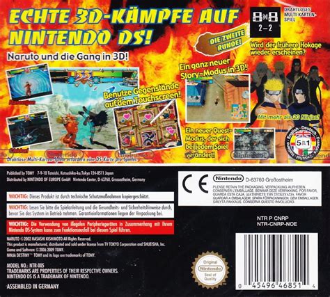 Naruto Ninja Destiny Ii European Version 2009 Nintendo Ds Box