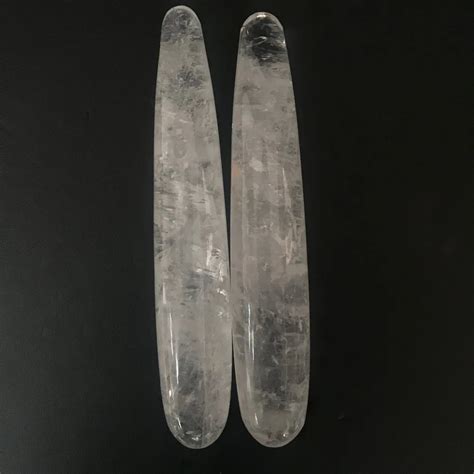 Natural Clear Crystal Stone Yoni Wand Long Crystal Massage Wand Yoni