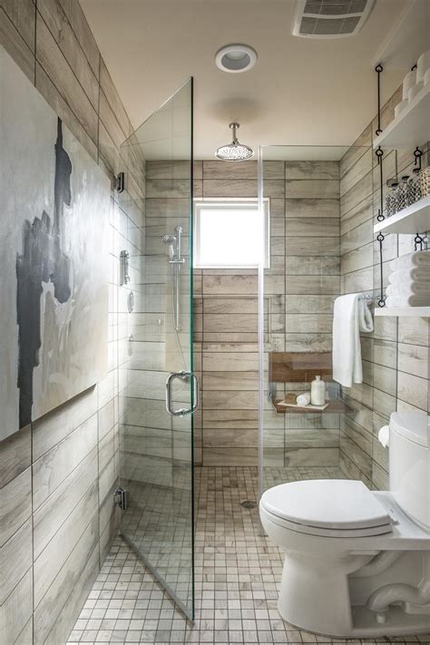Wall/backsplash panels for kitchen, bathroom, or shower (8 panels) (wind gust). 15 Wood Tile Showers For Your Bathroom