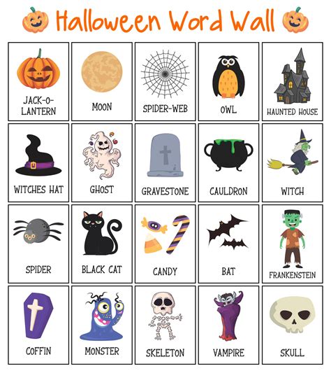 15 Best Halloween Word Wall Printables Pdf For Free At Printablee