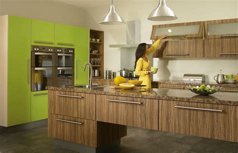 Our favourite colours sage green kitchens Premier Duleek kitchen doors in Olivewood and Gloss Lime ...