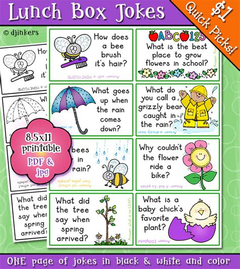 Pack A Warm Spring Smile In Your Lunch Box With These Fun Joke Cards By