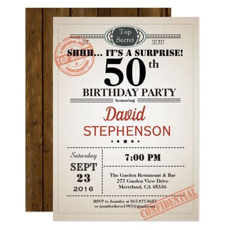 62 Funny Surprise 50th Birthday Party Invitations Pics Aesthetic