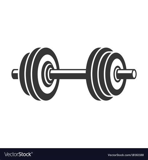 Dumbbell Icon On White Background Royalty Free Vector Image