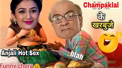 Champaklal के तरबुजे Anjali Hot Sex Funny Video Tarak Mehta Ka Ooltah Chashma Comedy Video