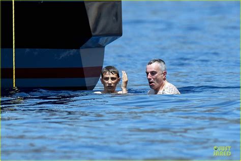 Daniel Day Lewis Shirtless Yacht Vacation In Italy Photo