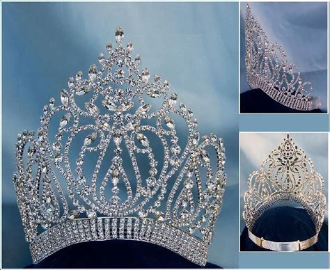 Adjustable Contoured Miss Beauty Pageant Queen Rhinestone Crown