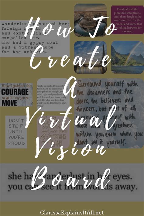 Virtual Vision Board And How To Create One Virtual Dream Board