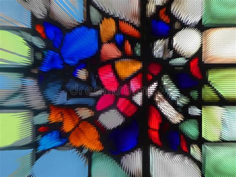 Colorful Stained Glass Window In Abstract Treatment Stock Image Image Of Stained Window