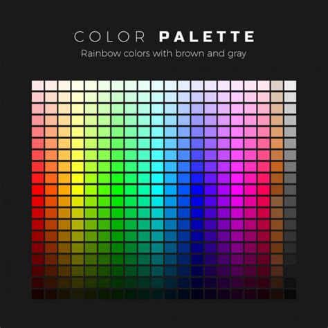 Paleta De Colores Espectro Completo De Colores Con Tonos Marrones Y