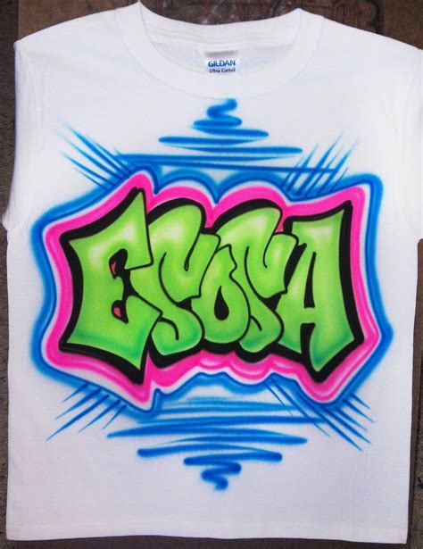 Airbrushed Graffiti Name Custom T Shirt Baby Bodysuit Etsy Graffiti