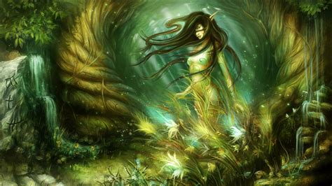 Art Artwork Fantasy Magical Forest Original Magic Creature Wallpapers Hd Desktop And