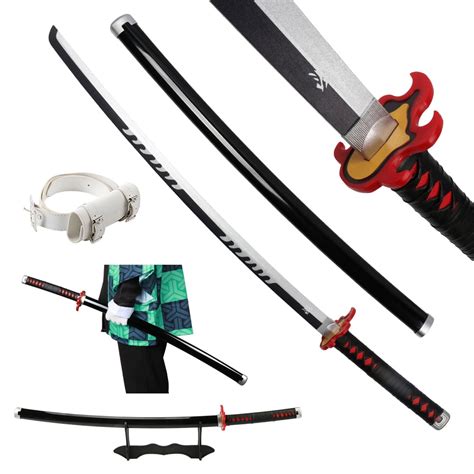 Elervino Bamboo Demon Slayer Sword Cosplay With Belt Holder 41 Inches