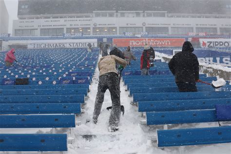 Photos Snow Cleared At Highmark Stadium As Bills Host Steelers In Nfl