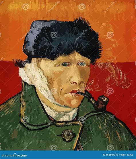 Vincent Van Gogh Self Portrait Vektor Redaktionell Arkivfoto Illustration Av Modernt