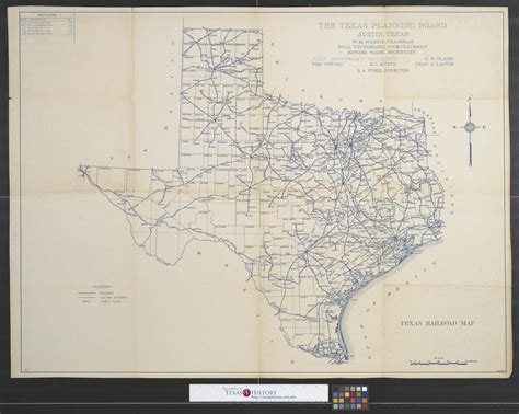 Texas Railroad Map Side 1 Of 2 The Portal To Texas History