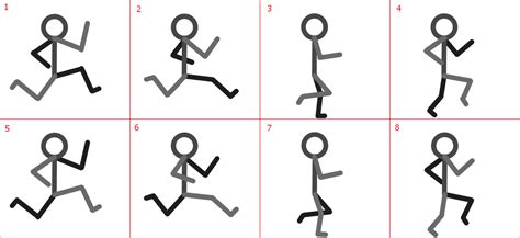 Stickman Running Sprite Sheet