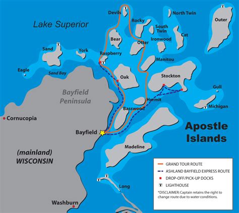 Map Apostleislandsth Apostle Islands Wisconsin Camping