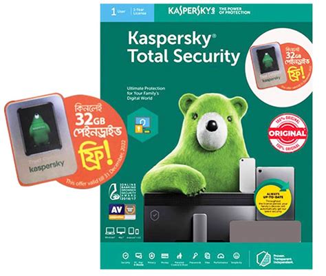 Kaspersky Total Security 2022 1 Device 1 Year Free 32gb Pendrive